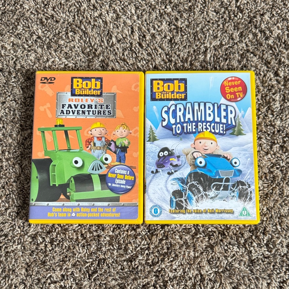 Bob The Builder DVDs Kids Scrambler to the Rescue Roley’s Favourite Adventures